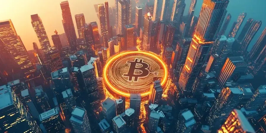 Bitcoin price chart with technical analysis indicators